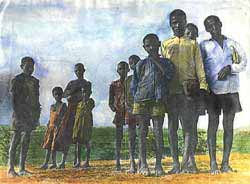 Drawing of Kids by Dan Eldon.