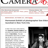 Dan Eldon in CameraArts.