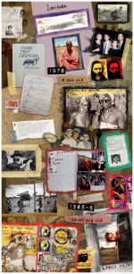 Dan Eldon page 3 of Pop Up Exhibit.